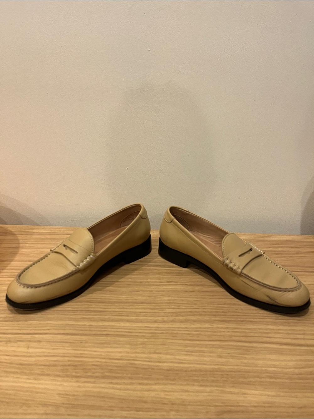 KOIO Women's Beige Penny Loafers - Picture 4 of 8